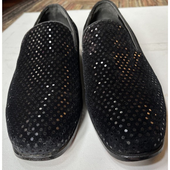 AFTER MIDNIGHT AM Mens 6786 Sequin Loafer Slip-On Shoes‎ Smoker Formal Size 10 - Picture 4 of 9